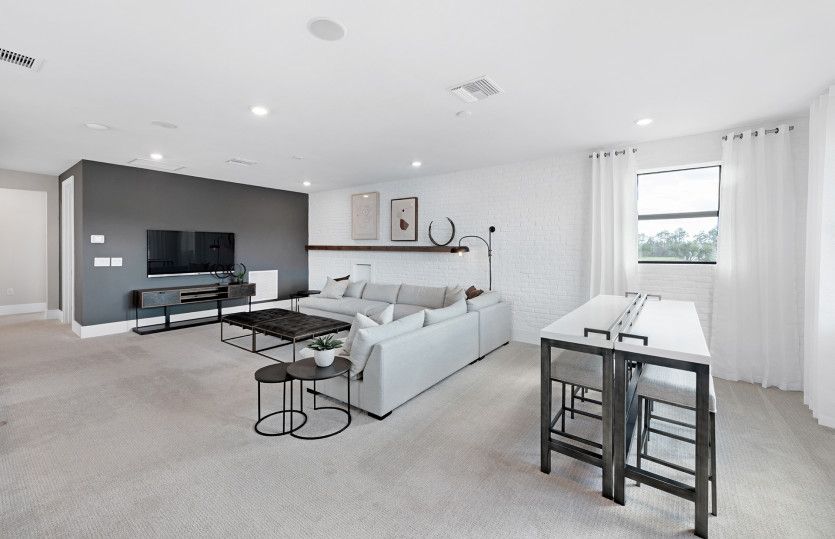 Loft space with additional bed and bath
