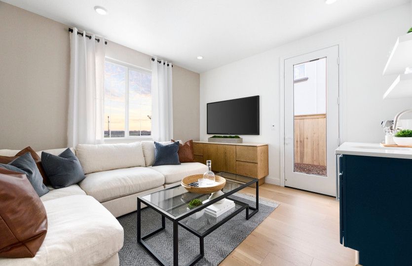First floor versatile den office