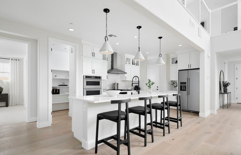 Luxurious kitchen with large center island