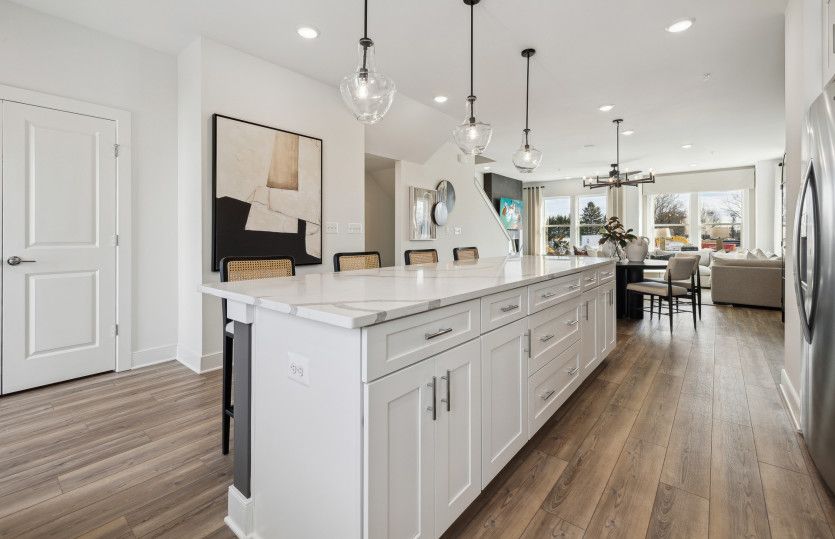 Kitchen Open to the Café and Gathering Room - Model Representation