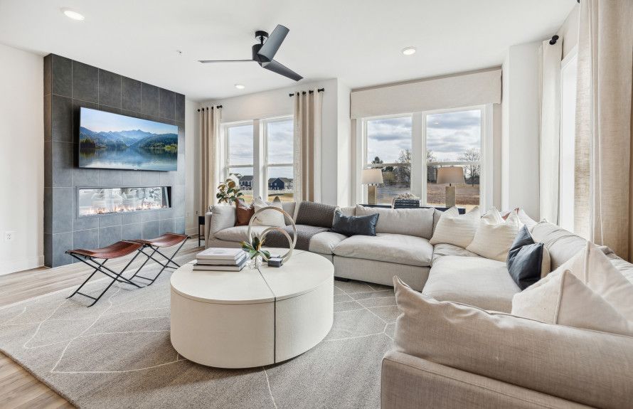 Spacious Gathering Room with Optional Electric Fireplace