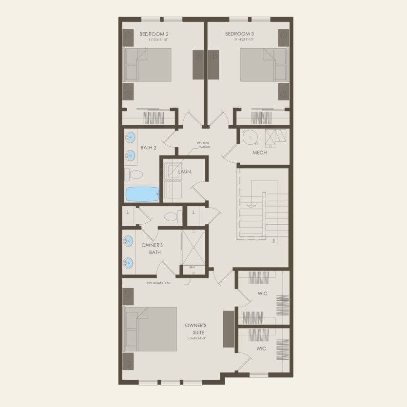 Fourth Floor 3 br / 2.5 ba
