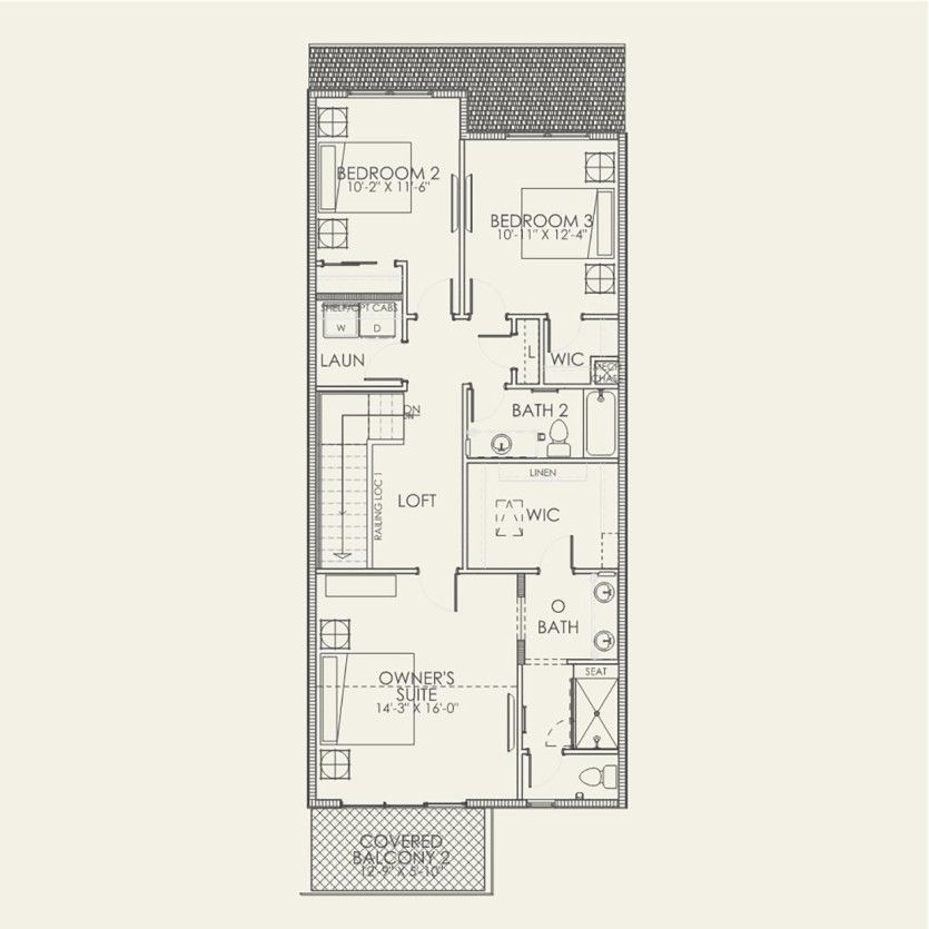 Second Floor 3 br / 2.5 ba