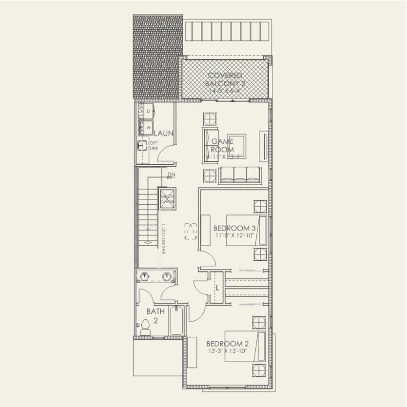 Second Floor 3 br / 2.5 ba