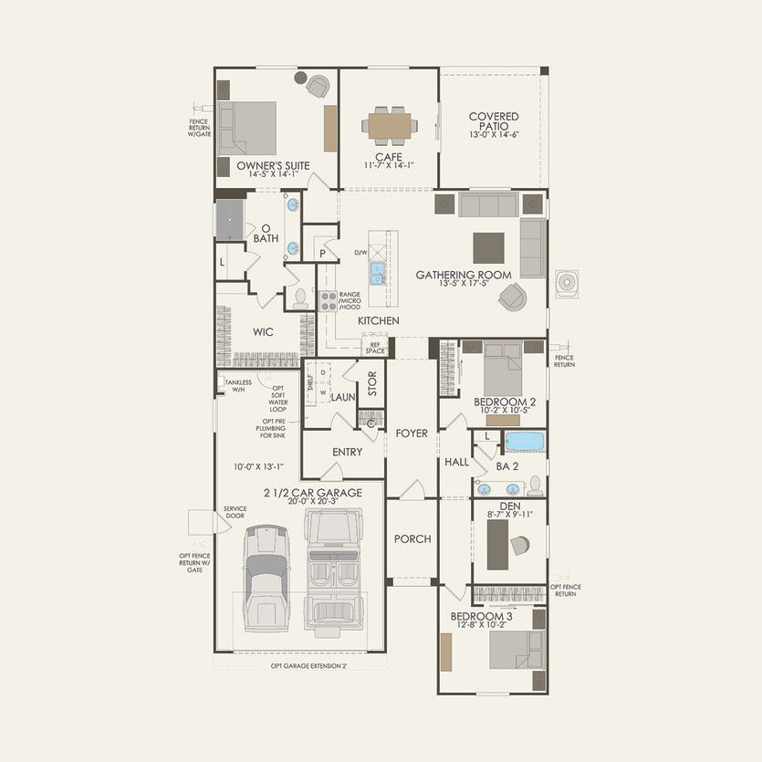 First Floor 4 br / 2 ba