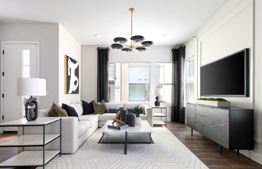 Spacious illuminated gathering room