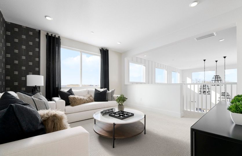 Light filled second level loft, perfect place for family movie night