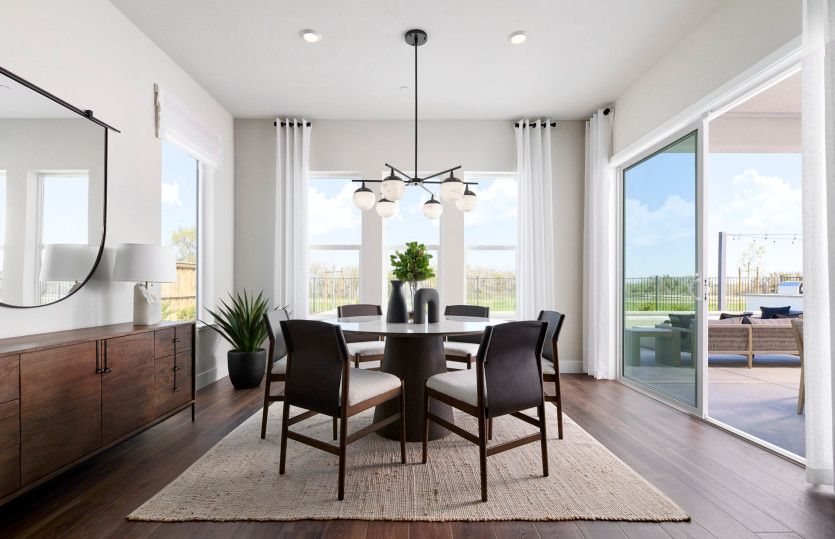 Charming café area with patio access