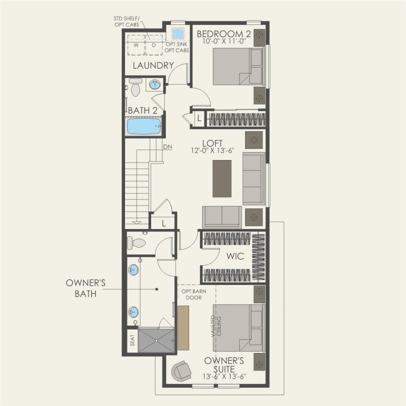 Third Floor 3 br / 3.5 ba