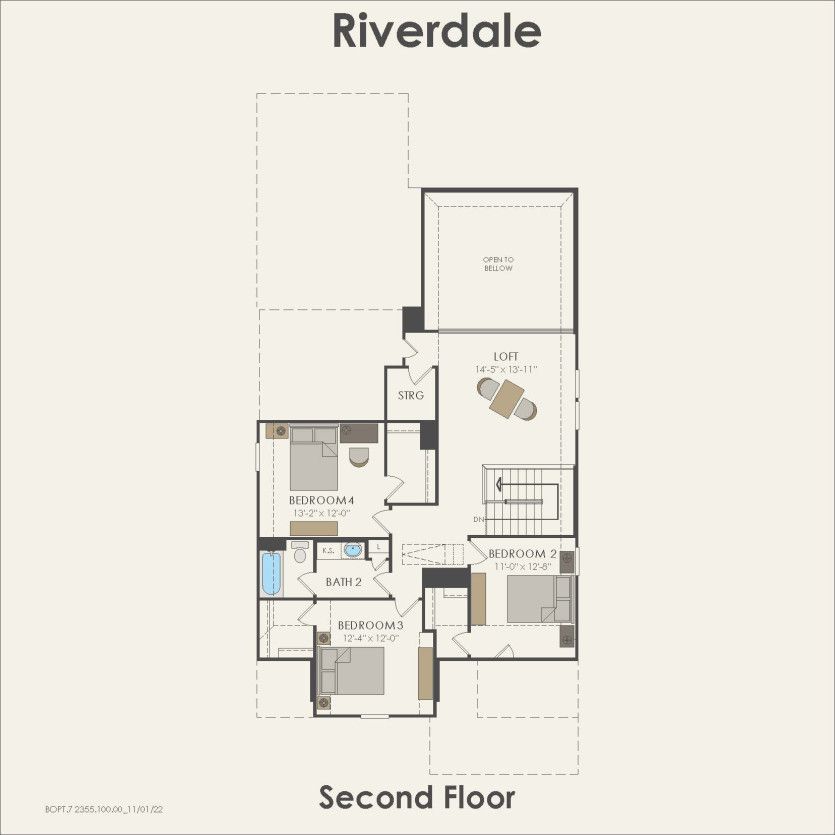 Second Floor 4 br / 2.5 ba