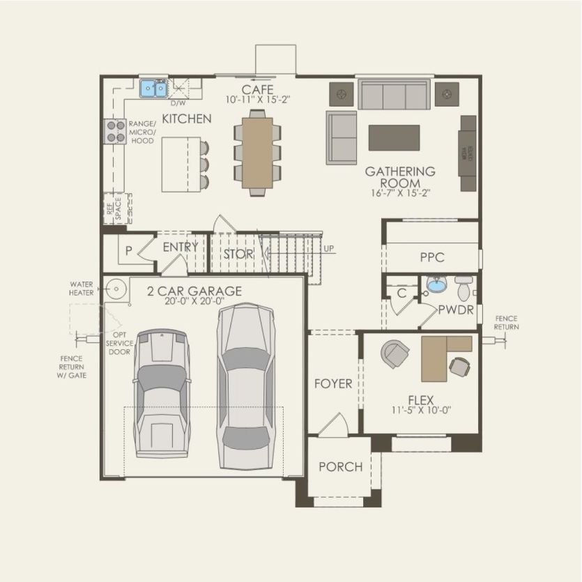 First Floor 4 br / 2.5 ba