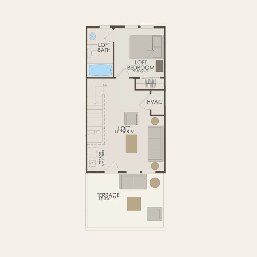 Fourth Floor 3 br / 3.5 ba