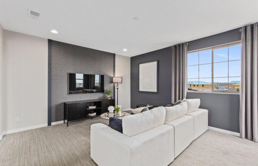 Upstairs game room, perfect for a family fun night.