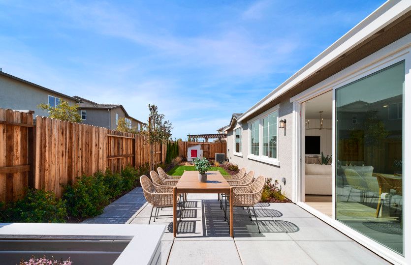 Backyard patio area
