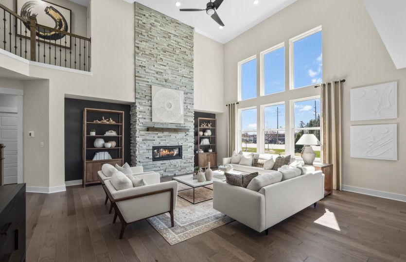 Gorgeous Floor to Ceiling Fireplace
