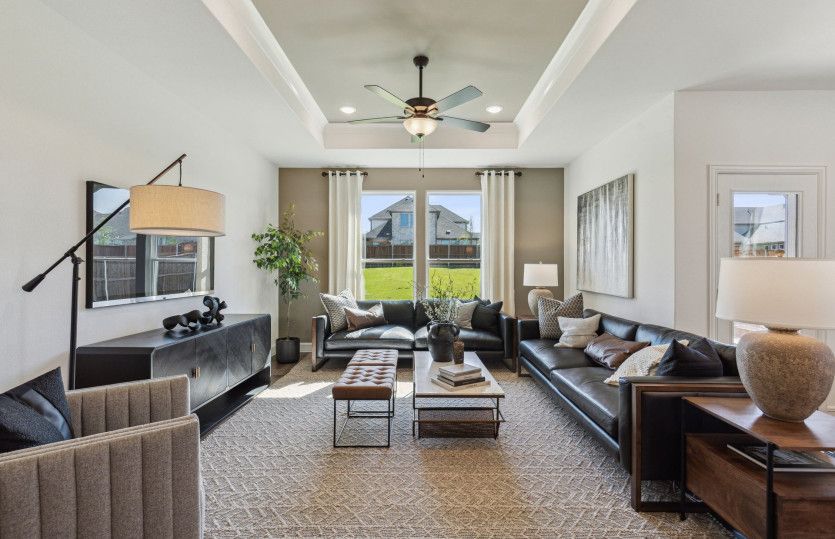 Open gathering room with natural light