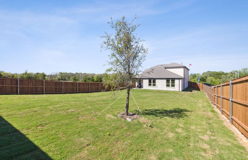 Spacious, fenced-in backyard*model representation