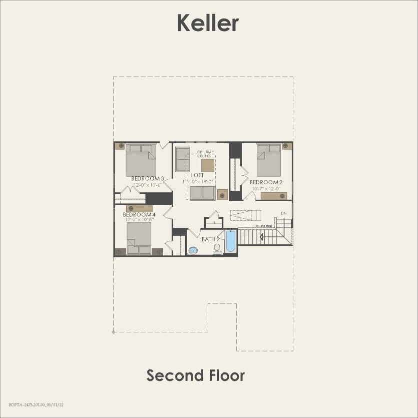 Second Floor 4 br / 2.5 ba