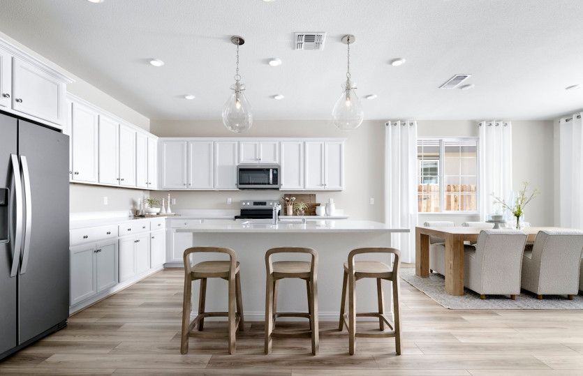 Kitchen with large center island