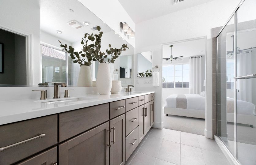 Owner's bathroom with double vanity