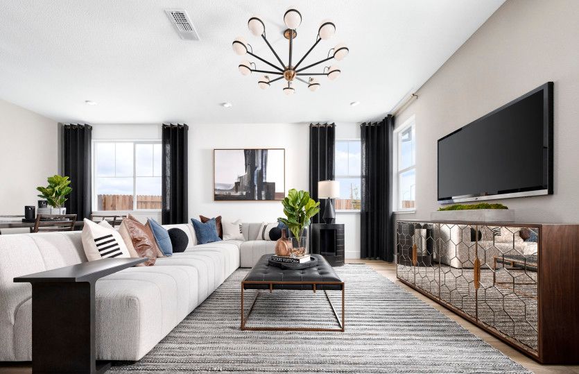 Spacious illuminated gathering room