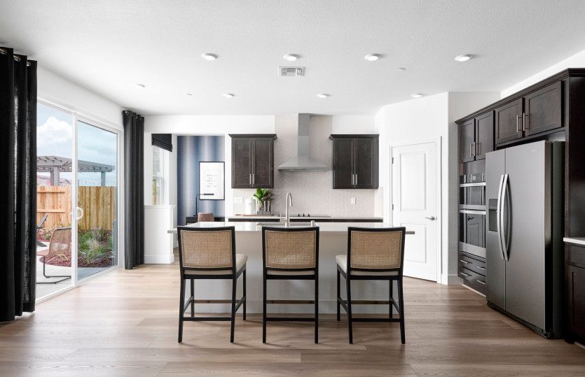 Luxurious kitchen with large center island