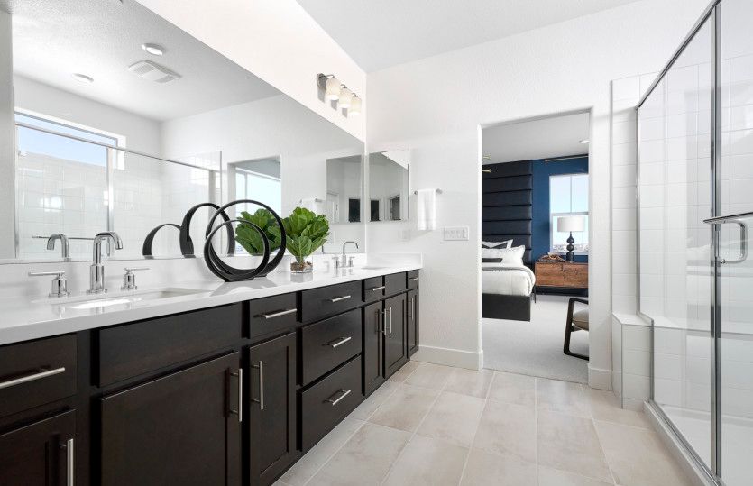 Owner's bathroom with walk in shower