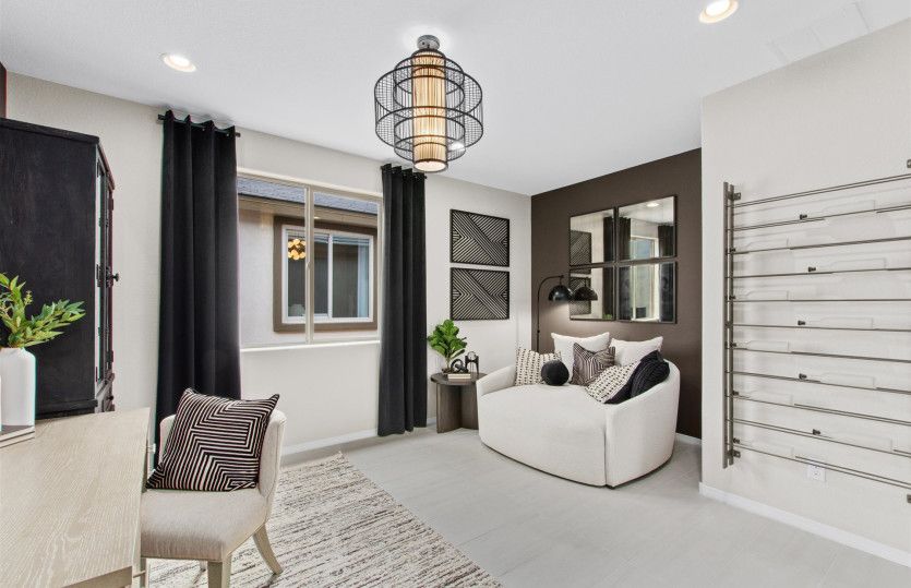 A den perfectly suited for an at home office or craft room.