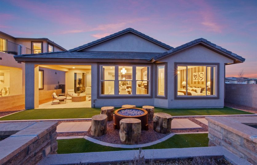 A backyard perfect for hosting family gatherings.