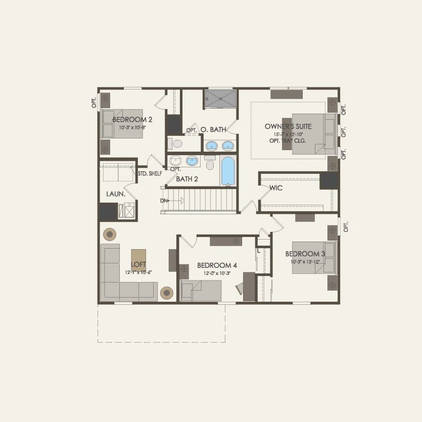 Second Floor 4 br / 2.5 ba
