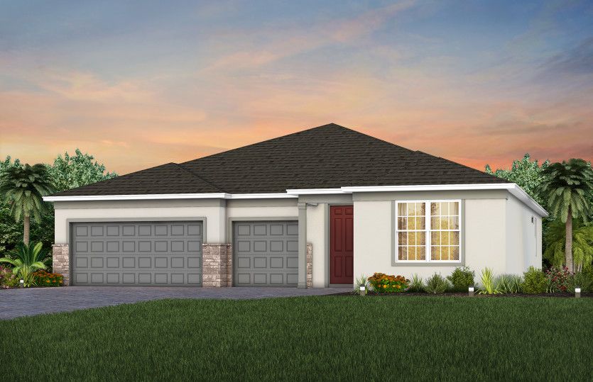 Mahogany Exterior FM1 with Stone