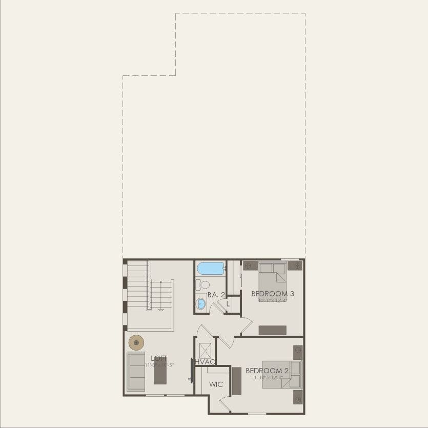 Second Floor 3 br / 2.5 ba