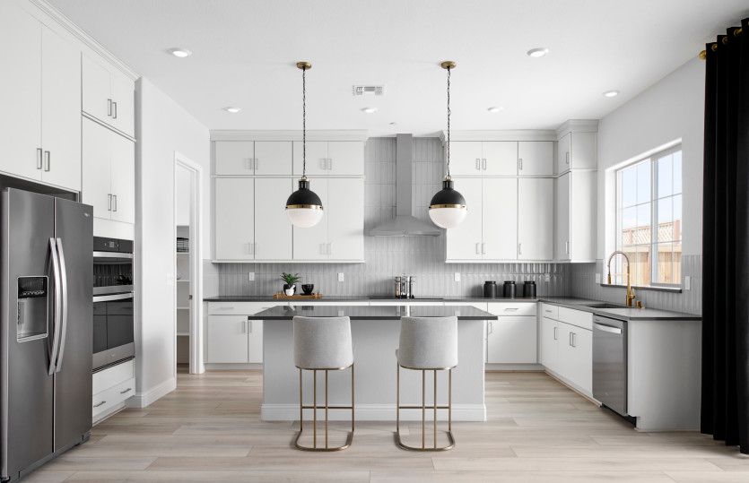Bright kitchen with abundant cabinet space