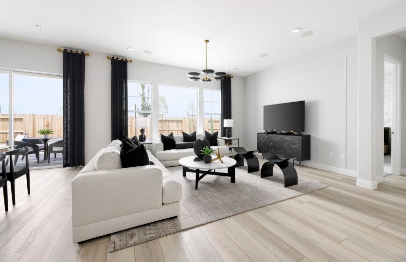 Spacious illuminated gathering room