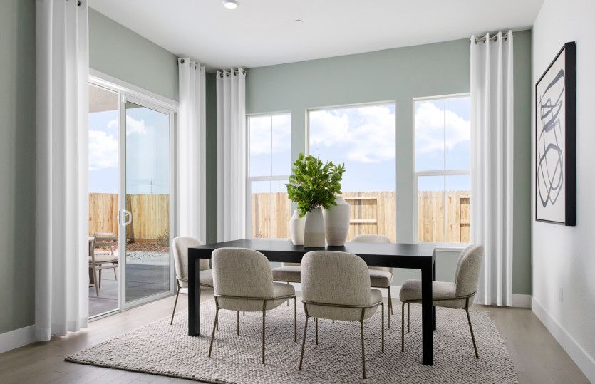 Beautiful dining area with patio access