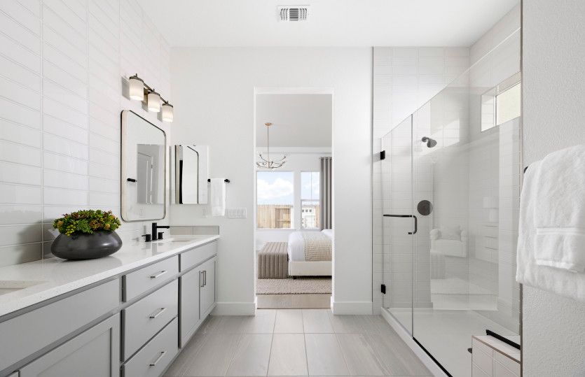 Owner's bathroom with walk in shower