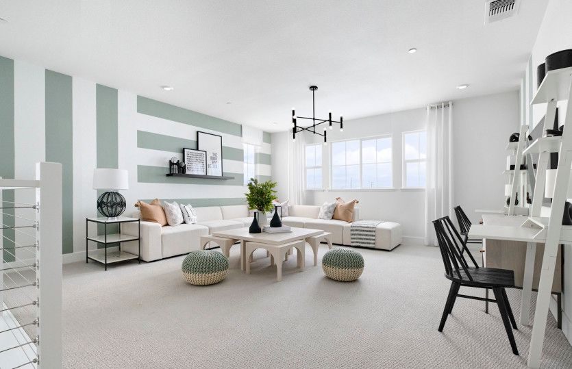 Light filled second level loft, perfect place for family movie night