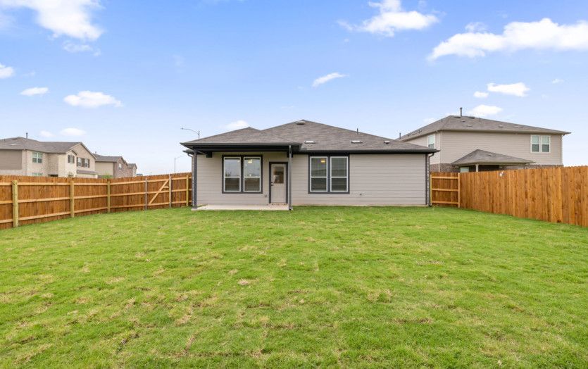 Backyard with Covered Patio