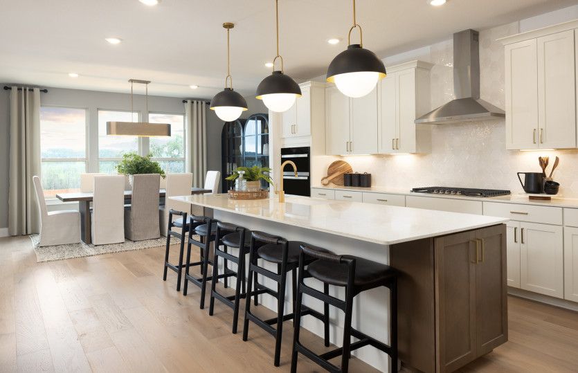 Kitchen with Eat-In Island Overlooking the Dining Area