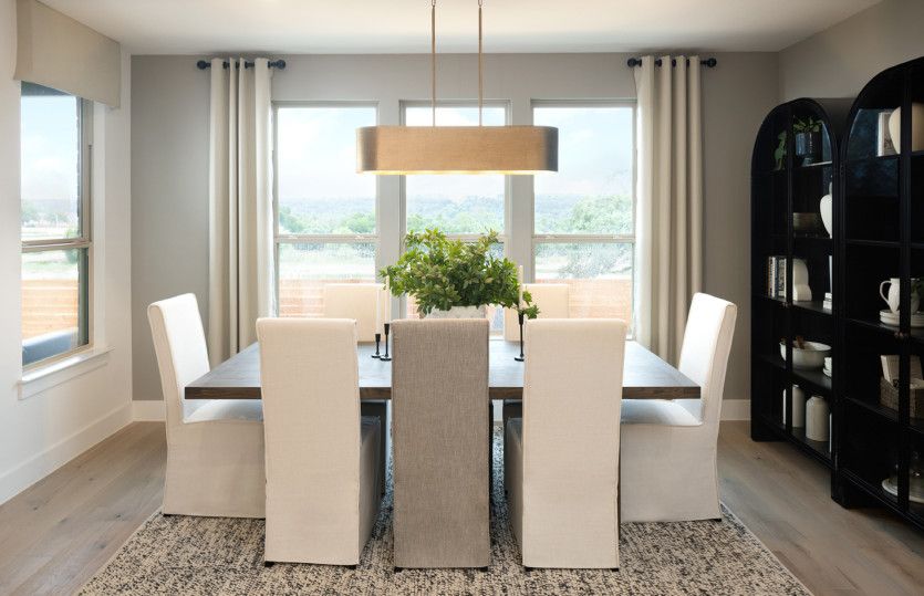 Dining Space with Backyard Views