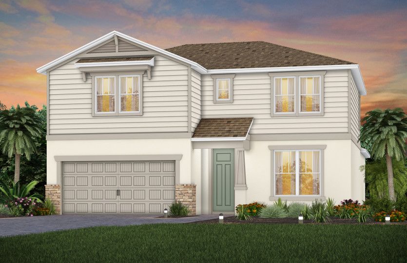 Whitestone Exterior C1 with Stone