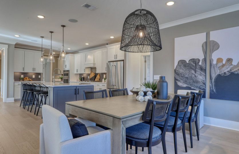 The open floorplan seamlessly connects living areas.