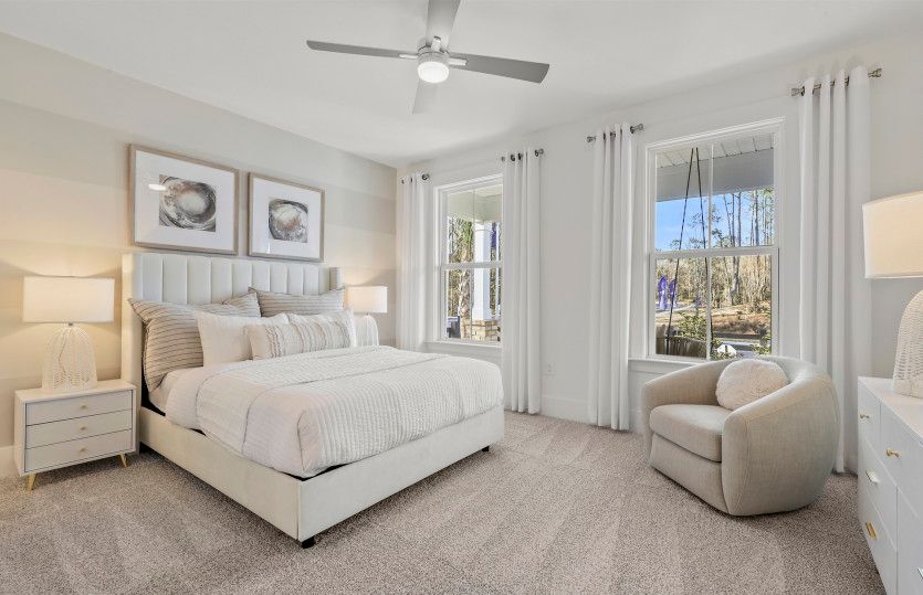 A secondary bedroom designed for a growing household