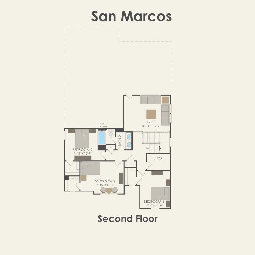 Second Floor 4 br / 2.5 ba