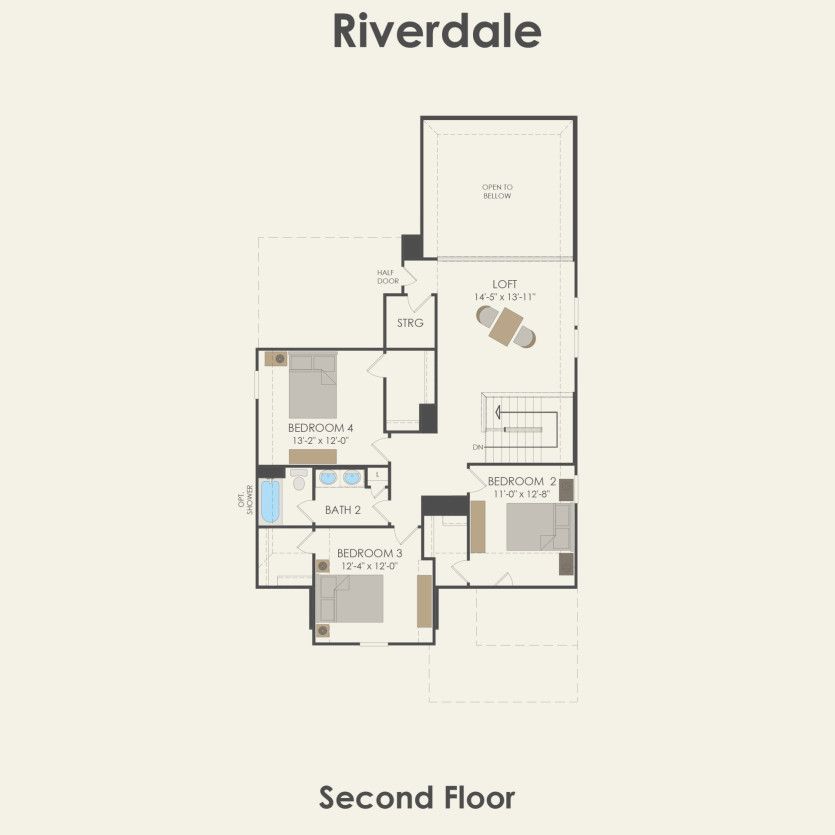 Second Floor 4 br / 2.5 ba
