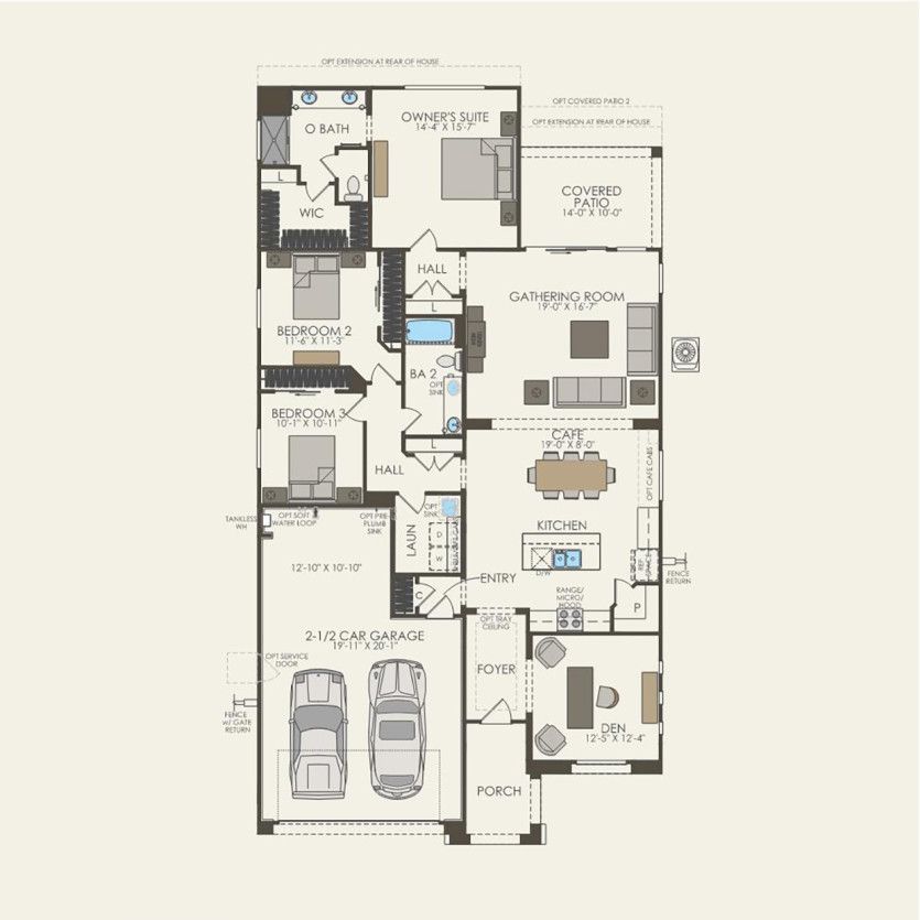 First Floor 3 br / 2 ba