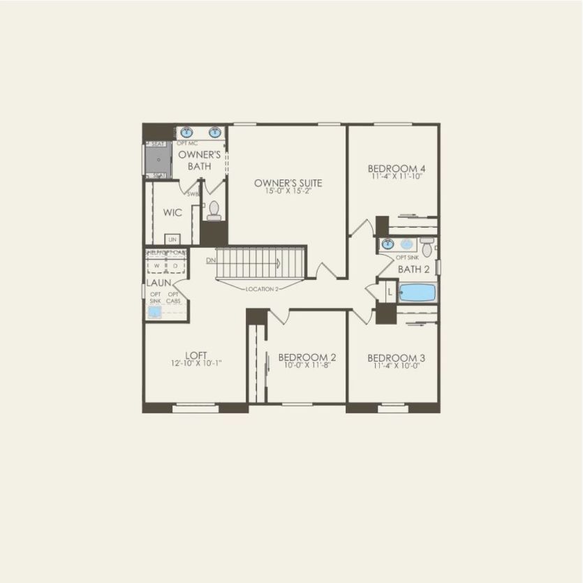 Second Floor 4 br / 2.5 ba