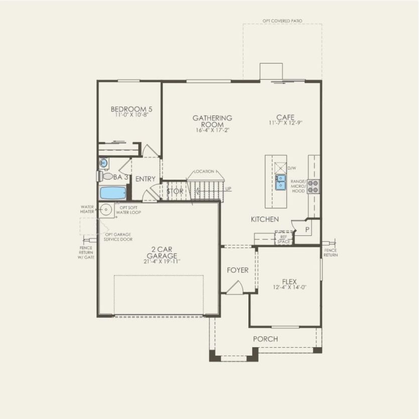 First Floor 5 br / 3 ba