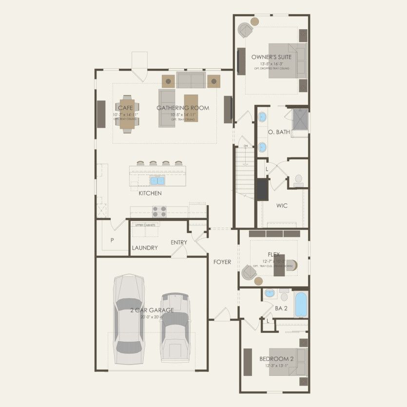 First Floor 2 br / 2 ba