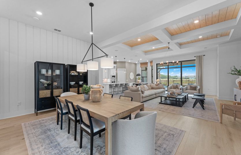 Dining area located right off of the kitchen and gathering room
